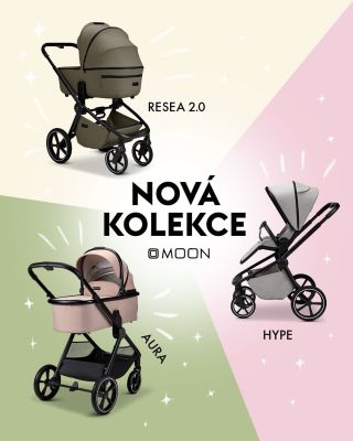 ✨ Nová kolekce kočárků MOON je tady! Seznamte se s modely Resea 2.0, Aura a Hype – kombinace moderního designu, funkčnosti...